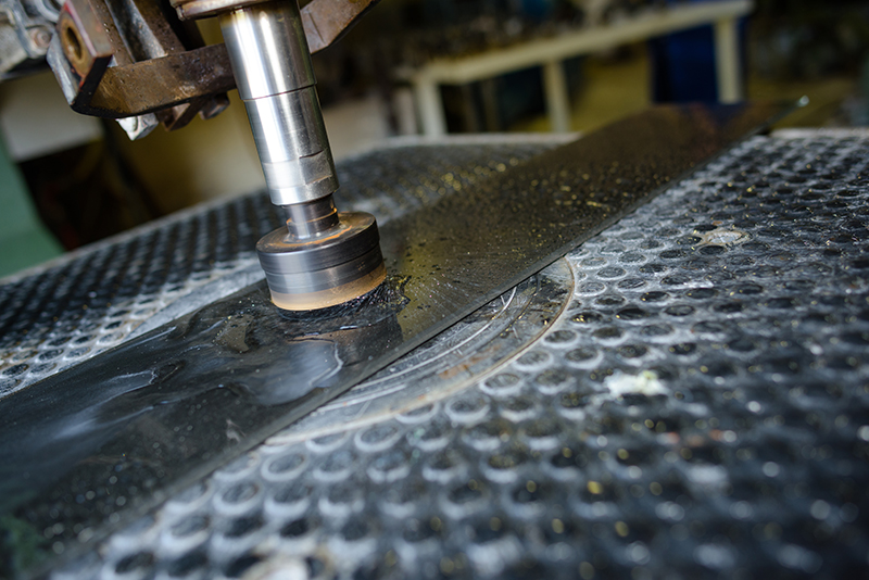photo of burnishing a machined surface