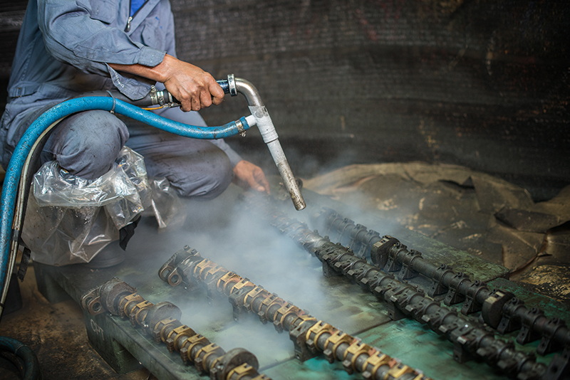 Air Blasting Machined Parts